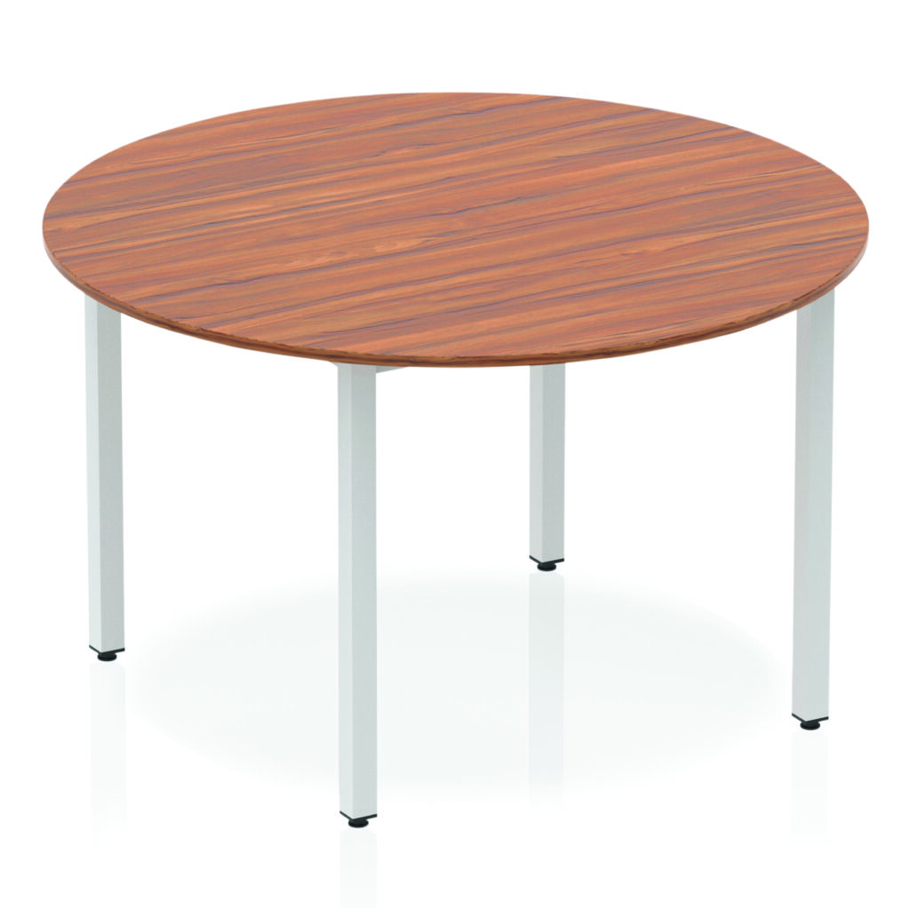 Impulse Round Meeting Table with Silver Frame 1200mm Wide