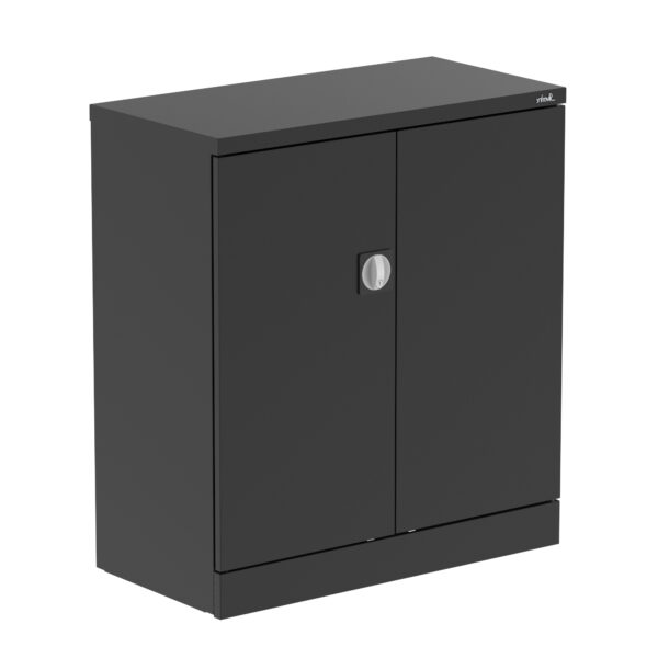 Qube Stationery 2-Door Cupboard - 1020mm Black - Nobis Furniture