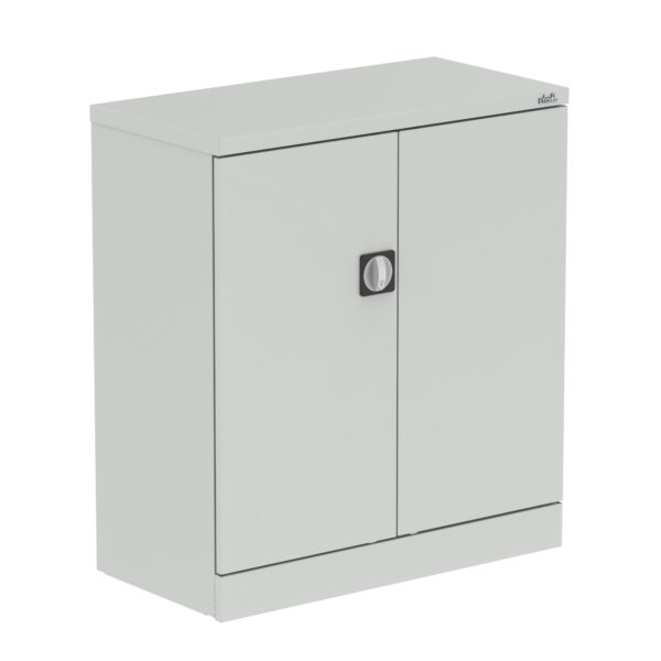 Qube Stationery 2-Door Cupboard - 1020mm Light Grey - Nobis Furniture
