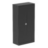 Qube Stationery 2-Door Cupboard - 1830mm Black - Nobis Furniture
