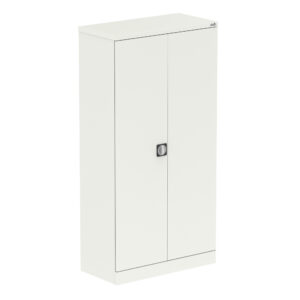 Qube Stationery 2-Door Cupboard - 1830mm White - Nobis Furniture
