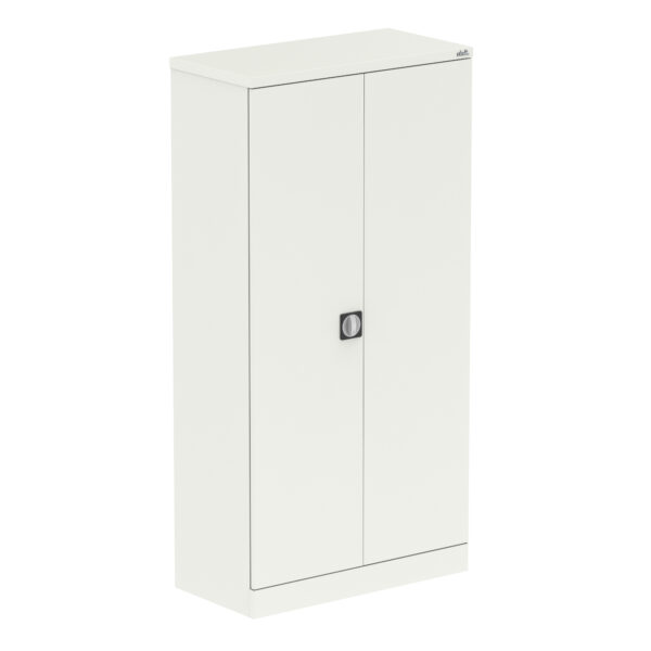 Qube Stationery 2-Door Cupboard - 1830mm White - Nobis Furniture
