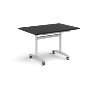 Rectangular Deluxe Fliptop Meeting Table with Silver Frame - 1200mm Wide