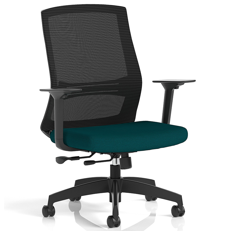 Ventra Mesh Back Operator Office Chair with Adjustable Arms and Bespoke Seat Colour