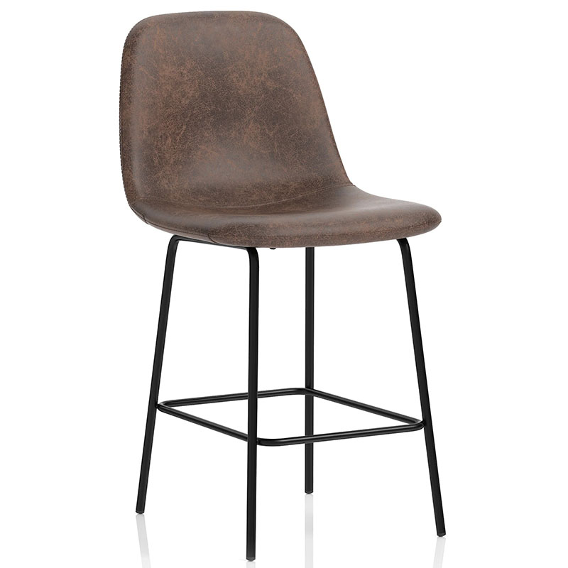 Charford Pecan Brown Faux Leather High Stool