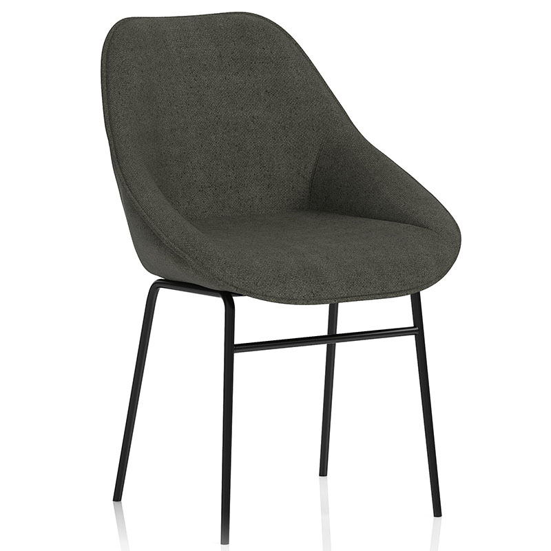 Hepscott Charcoal Fabric Lounge Chair