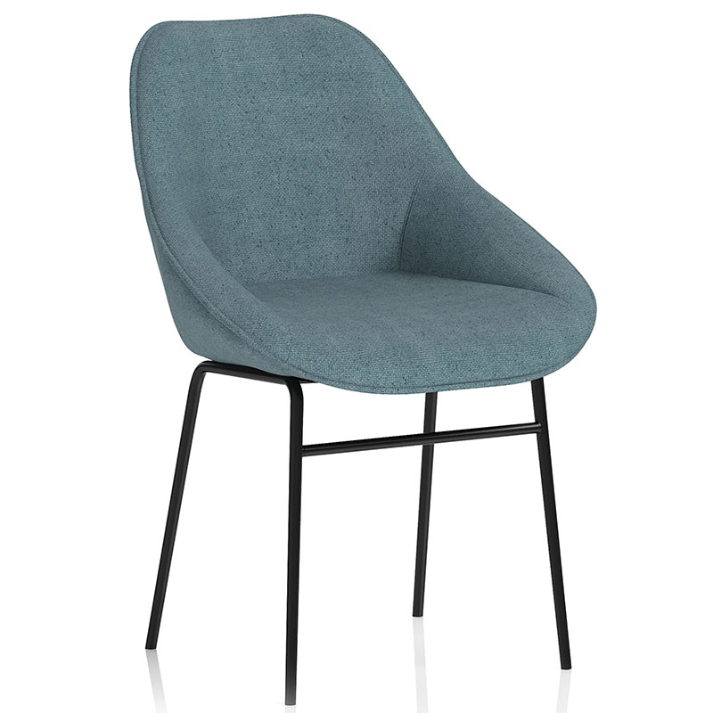 Hepscott Denim Blue Fabric Lounge Chair