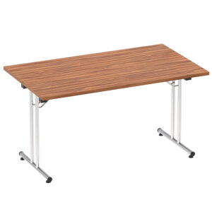 Impulse Folding Rectangular Meeting Table 1400mm x 800mm - Silver Frame