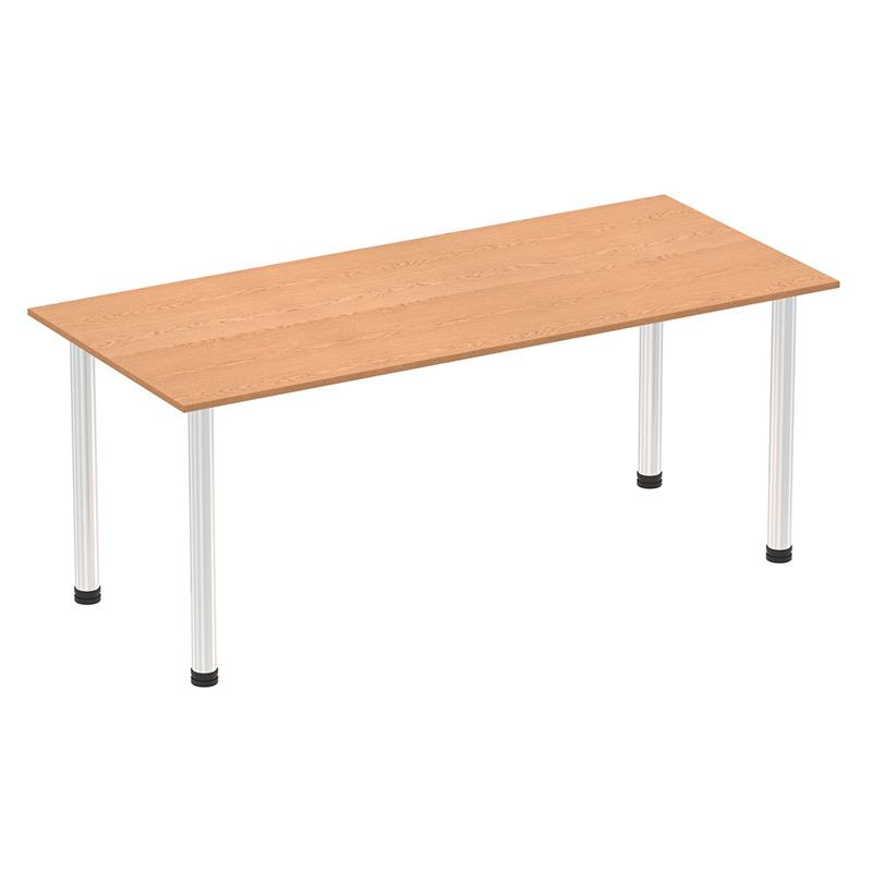 Impulse Rectangular Radial Leg Meeting Table - 1800mm x 800mm