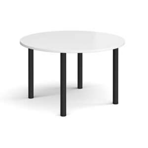 Circular Meeting Table with Radial Legs – Black Frame, 1200mm Diameter