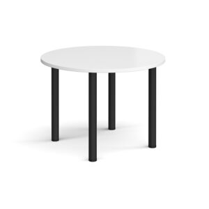 Circular Meeting Table with Radial Legs – Black Frame, 1000mm Diameter