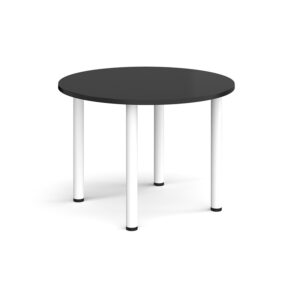 Circular Meeting Table with Radial Legs – White Frame, 1000mm Diameter