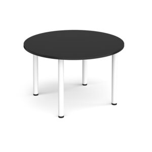 Circular Meeting Table with Radial Legs – White Frame, 1200mm Diameter