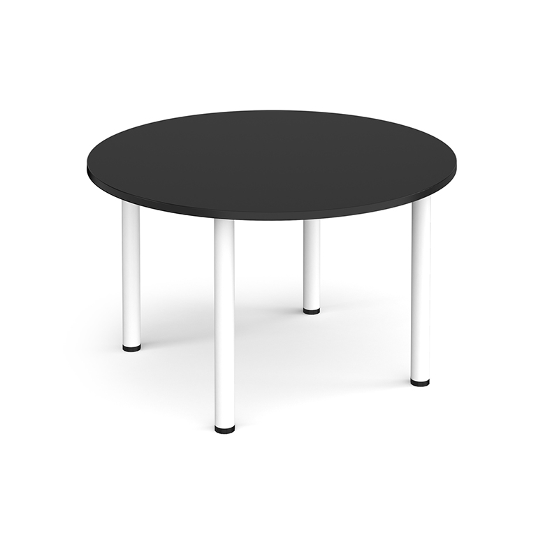 Circular Meeting Table with Radial Legs – White Frame, 1200mm Diameter