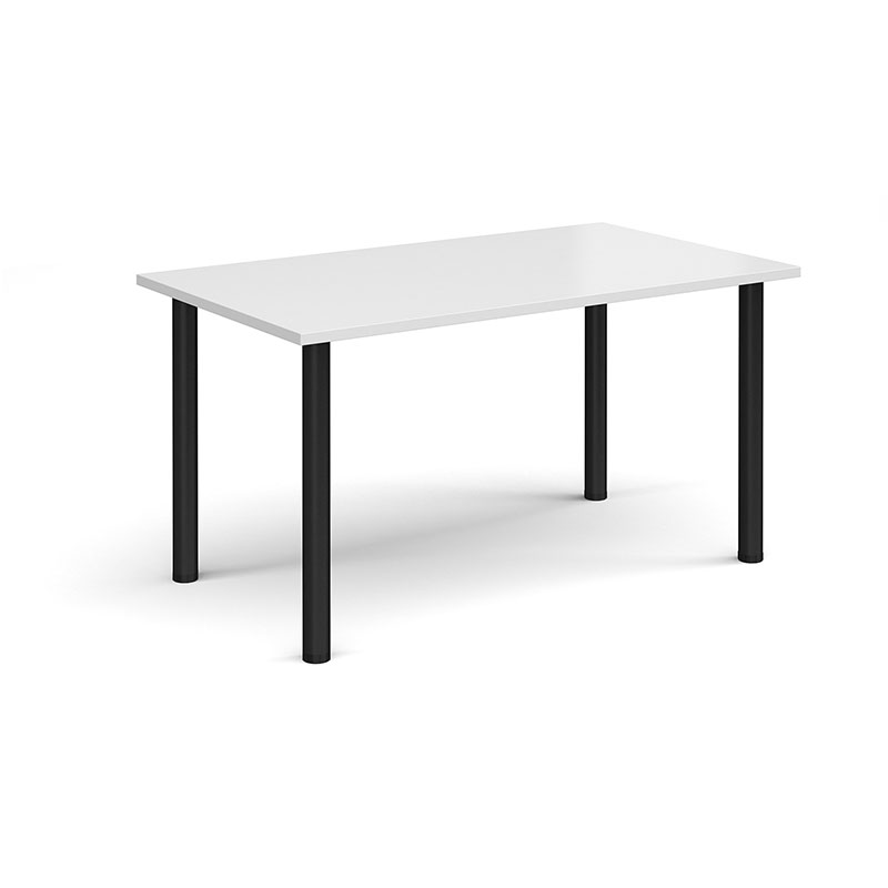 Rectangular Meeting Table with Radial Legs – Black Frame, 1400 x 800mm