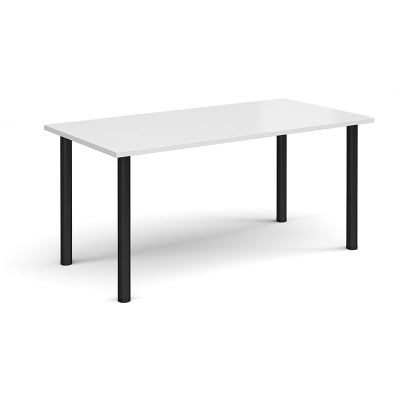 Rectangular Meeting Table with Radial Legs – Black Frame, 1600 x 800mm