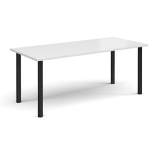 Rectangular Meeting Table with Radial Legs – Black Frame, 1800 x 800mm