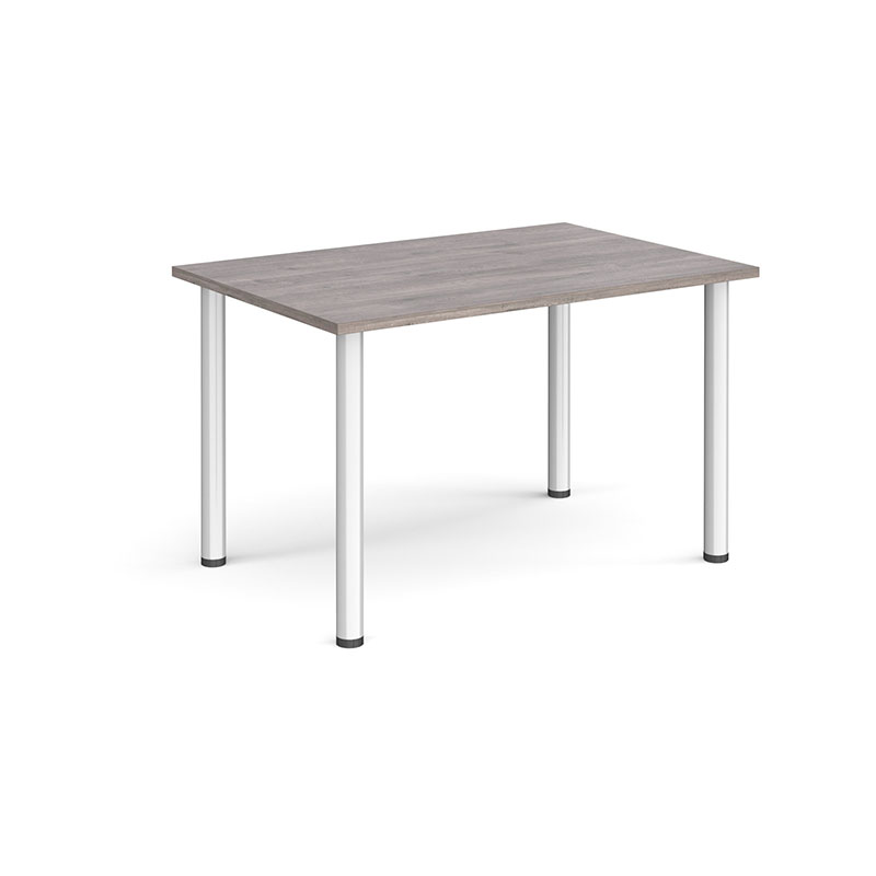 Rectangular Meeting Table with Radial Legs – Silver Frame, 1200 x 800mm