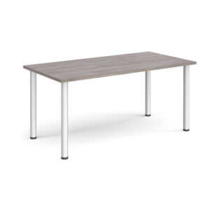 Rectangular Meeting Table with Radial Legs – Silver Frame, 1600 x 800mm
