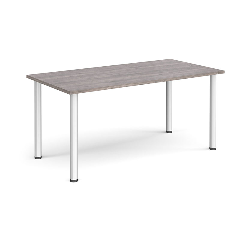 Rectangular Meeting Table with Radial Legs – Silver Frame, 1600 x 800mm