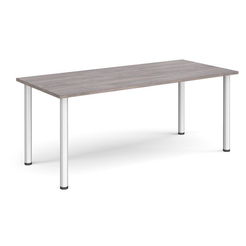 Rectangular Meeting Table with Radial Legs – Silver Frame, 1800 x 800mm