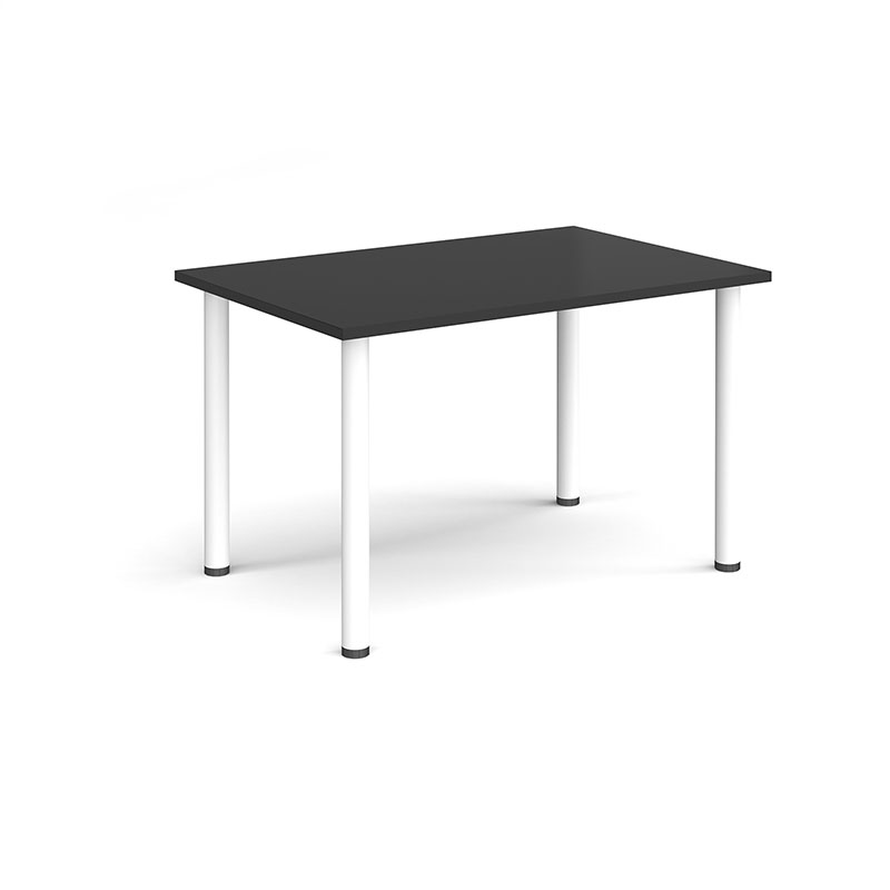 Rectangular Meeting Table with Radial Legs – White Frame, 1200 x 800mm