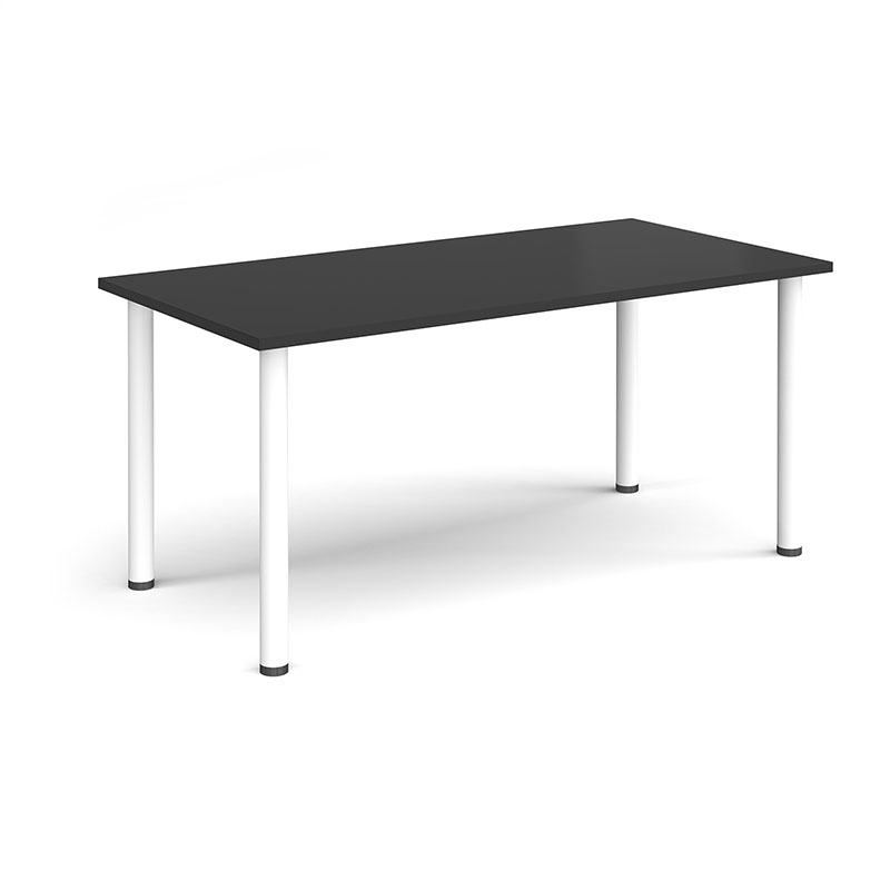 Rectangular Meeting Table with Radial Legs – White Frame, 1600 x 800mm