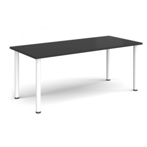 Rectangular Meeting Table with Radial Legs – White Frame, 1800 x 800mm