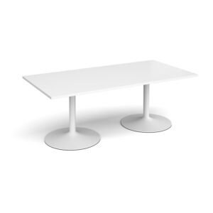 Trumpet Base Rectangular Boardroom Table - 2000-1000mm