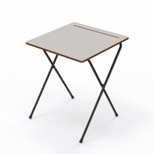 Zlite Standard 10 Folding Exam Desk – Grey Finish, 600 x 600mm