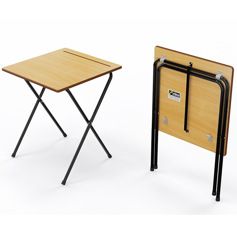 Zlite Premium 50 Folding Exam Desk – Beech Finish, 600 x 600mm