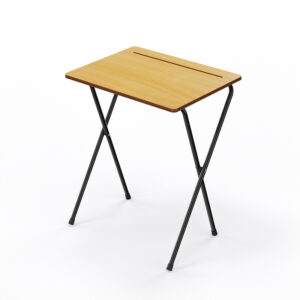 Zlite Standard 10 Folding Exam Desk – Beech Finish, 600 x 450mm