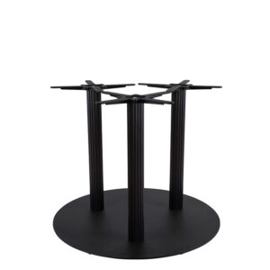 Black Boston Fluted Extra Large Round Table Base - Various Heights