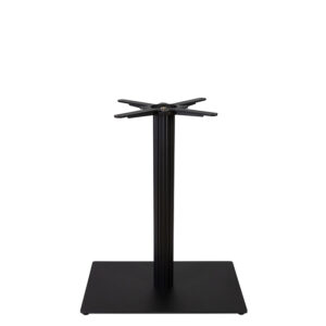 Black Boston Fluted Sleek Rectangular Table Base - Various Heights