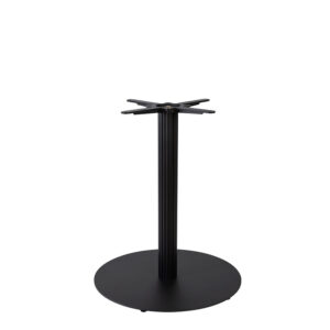 Black Boston Fluted Sleek Small Round Table Base - Various Heights