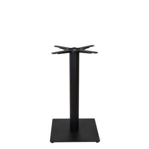 Black Boston Fluted Sleek Small Square Table Base - Various Heights
