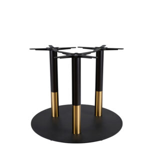 Black and Gold Boston Extra Large Round Table Base - Various Heights