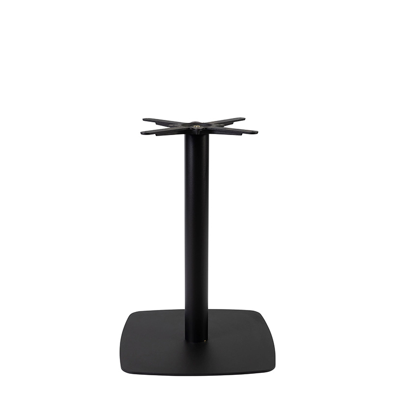 Boston Sleek Large Square Table Base with Radius Edges - Black