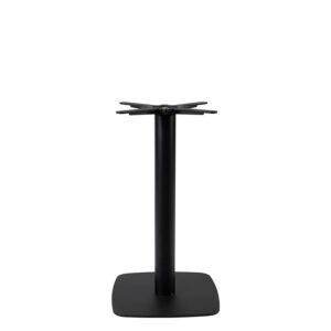 Black Boston Rounded Sleek Small Square Table Base - Various Heights