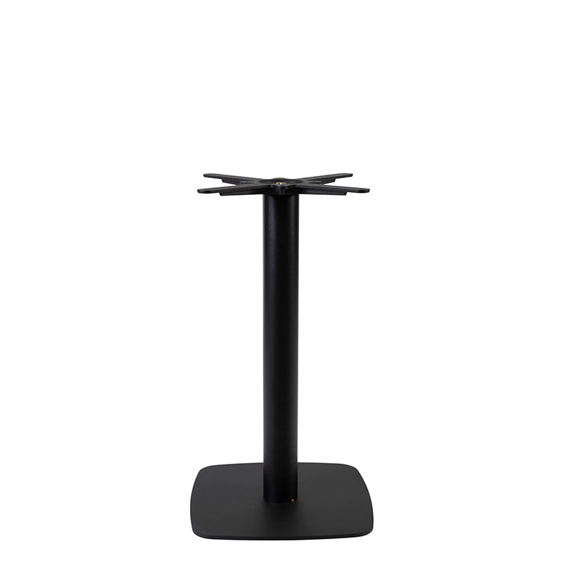 Black Boston Rounded Sleek Small Square Table Base - Various Heights