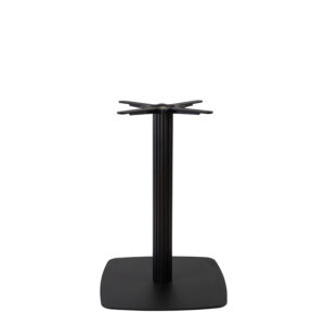 Black Boston Fluted Rounded Sleek Large Square Table Base - Various Heights