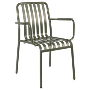 Henley Commercial Stacking Arm Chair – Modern Slatted Design