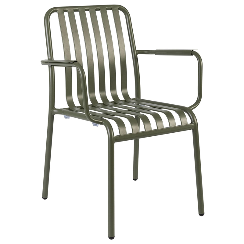 Henley Commercial Stacking Arm Chair – Modern Slatted Design