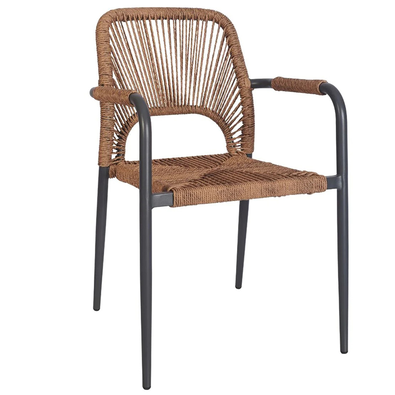 Cancun Rope Outdoor Stacking Arm Chair