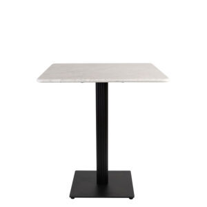 Fluted Genuine Marble Square Dining Table - 2 Top Sizes