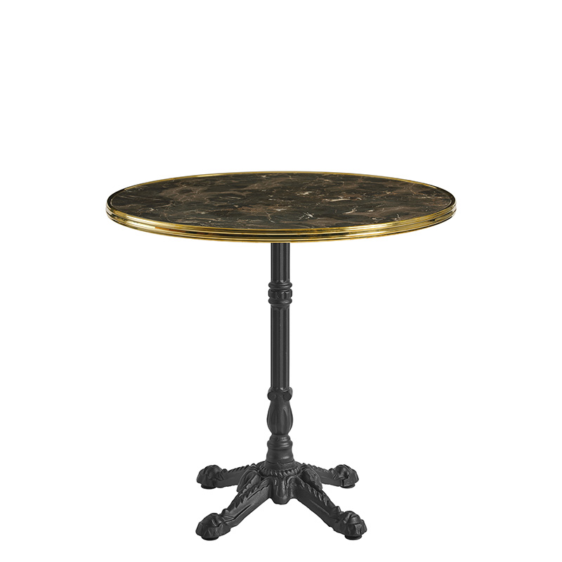 Parisian Black Marble Outdoor Complete Dining Table - 2 Sizes