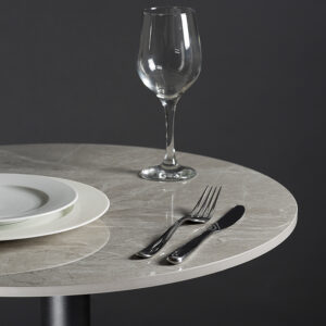 Tundra Marble High‑Gloss Ceramic Table Top – 600mm Round