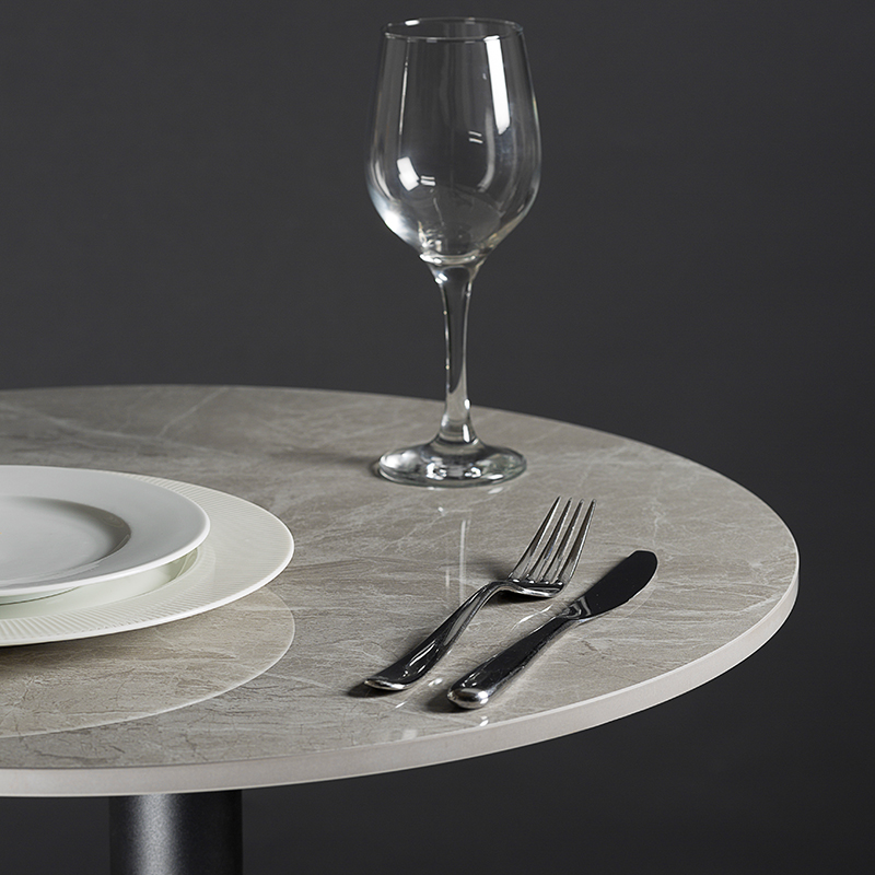Tundra Marble High‑Gloss Ceramic Table Top – 700mm Round