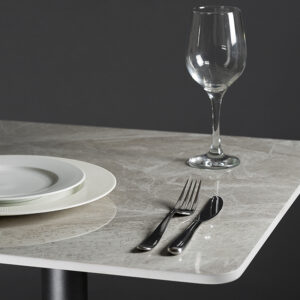 Tundra Marble High‑Gloss Ceramic Table Top – 800mm Square