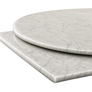 Italian White Carrara marble Table Tops - White/Grey Stocked Sizes
